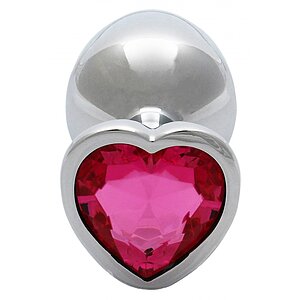 Plug Anal Heart Gem Medium Argintiu