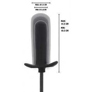 Plug Anal Umflat Starter Negru Reglabil 3–5.5 cm