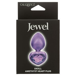 Plug Mic Jewel cu Inimă Diamant – Mov