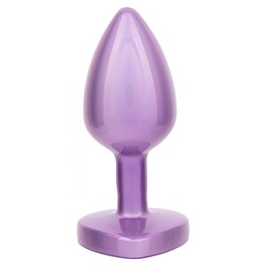 Plug Mic Jewel cu Inimă Diamant – Mov