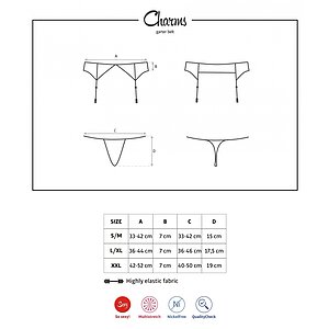 Portjartier Obsessive Charms Negru 2XL