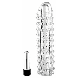 Prelungitor Penis Silicon Vibro Sleeve Transparent pe Domnisoare.ro
