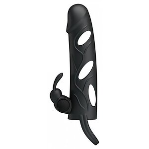 Prelungitor Pretty Love Penis Sleeve With Ball Strap Negru Prelungitor Pretty Love Penis Sleeve With Ball Strap Negru pe Domnisoare.ro
