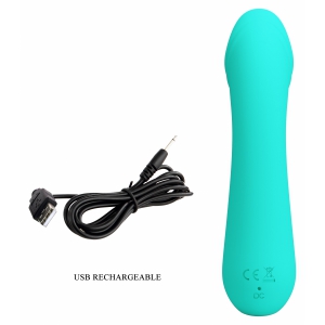 Pretty Love Cetus – Vibrator Punctul G 15 cm, 12 Moduri Albastru