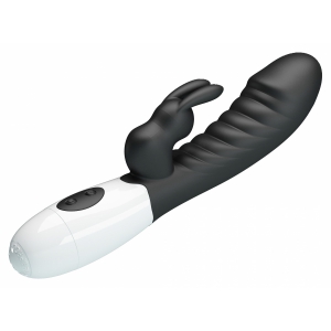 Pretty Love Naughty Bunny – Dublu Stimulator, 30 Moduri Negru