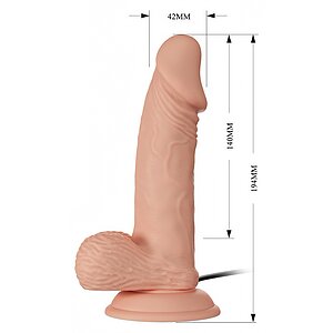 Pretty Love Zebulon — Vibrator Realist 19,4 cm cu Ventuză