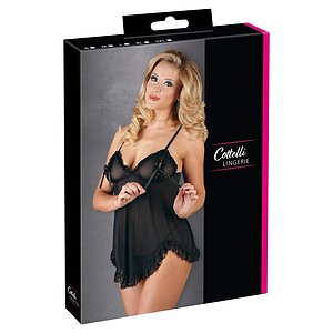 Babydoll Cottelli Collection Ruffles Negru M