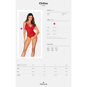 Body Obsessive Chilisa Decupat Roșu XS-S