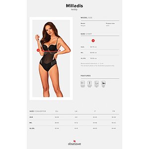 Body Obsessive Milladis Negru XL-2XL