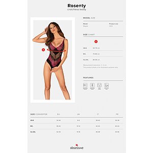 Body Obsessive Rosenty Decupat Roz XS-S