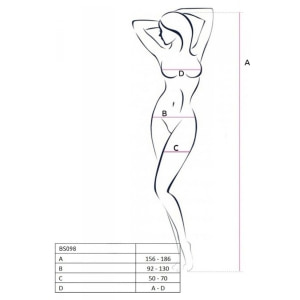 Catsuit Passion BS098 Alb S-L