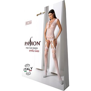 Catsuit Passion BS099 Alb S-L