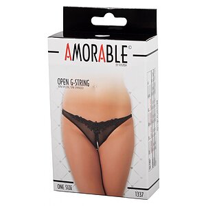 Chilot Amorable Open Pearls Negru S-L