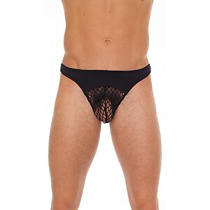 Chilot Amorable Thong Justin Negru pe Domnisoare.ro