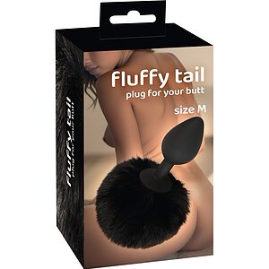 Coada Pufoasă Plug M You2Toys – Discret, Negru, silicon