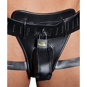 Curea De Castitate Zato Leather Negru