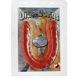 Dildo Dublu Ultra-Dong Roșu