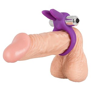 Inel Pentru Penis Cu Vibrații Rabbit Mov
