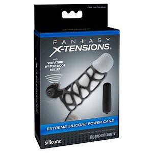 Manșon FX Extreme Silicone Power Cage Negru