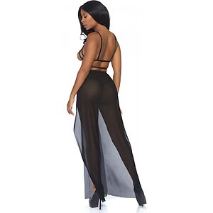 Rochie Leg Avenue Cage Maxi Negru M-L