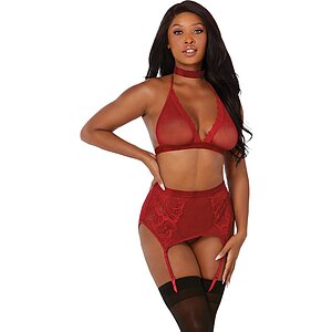 Set Dreamgirl DR11776 Roșu pe Domnisoare.ro