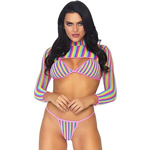 Set Leg Avenue Rainbow Multicolor Set Leg Avenue Rainbow Multicolor pe Domnisoare.ro