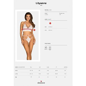 Set Obsessive lilyanne Alb L-XL