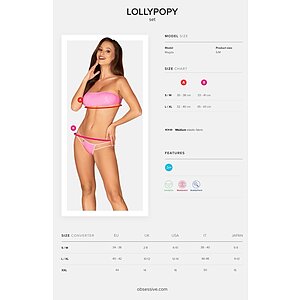 Set Obsessive Lollypopy Roz L-XL