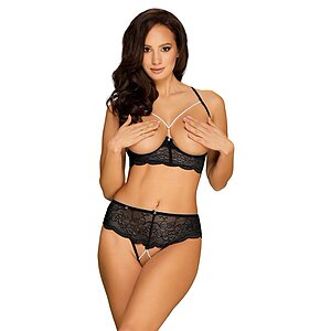 Set Obsessive Pearlove Negru Set Obsessive Pearlove Negru pe Domnisoare.ro