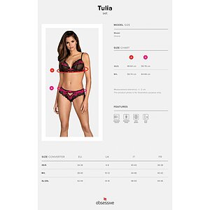 Set Obsessive Tulia Negru S-M