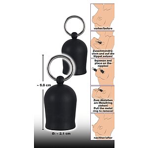 Stimulator Sfârcuri Suckers Negru