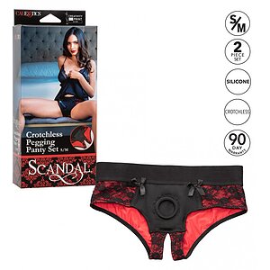 Strap-On Scandal Decupat Set S-M Negru