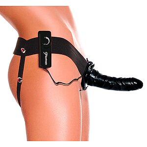 Strap On Vibrații Hollow For Him Or Her Negru Strap On Vibrații Hollow For Him Or Her Negru pe Domnisoare.ro