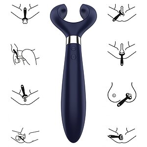 Vibrator Cuplu Partner Multifun 3 Albastru