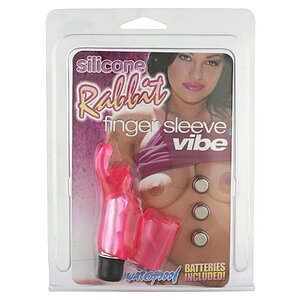 Vibrator Rabbit Finger Sleeve Roz 7.5cm