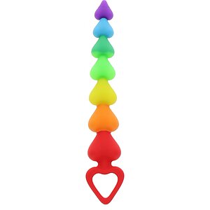 Rainbow Heart Beads Multicolor Rainbow Heart Beads Multicolor pe Domnisoare.ro