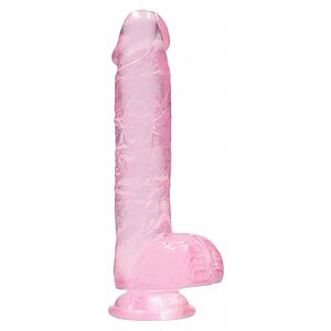 RealRock Crystal Roz 17cm RealRock Crystal Roz 17cm pe Domnisoare.ro