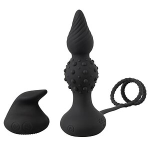 Rebel RC Dop Anal Vibrator cu Inele 10 Moduri Wireless Negru