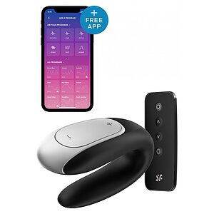 Satisfyer Double Fun Negru pe Domnisoare.ro