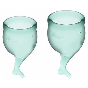 Set Satisfyer - Feel Secure Menstrual Cup Dark Green Set Satisfyer - Feel Secure Menstrual Cup Dark Green pe Domnisoare.ro