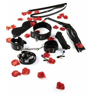 Set Bondage pentru Explorare BDSM cu Accesorii Negru Set Bondage pentru Explorare BDSM cu Accesorii Negru pe Domnisoare.ro