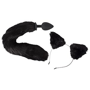 Set Bad Kitty Pet Play Plug And Ears Negru pe Domnisoare.ro