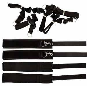 Set Bed Restraint Bondage Negru