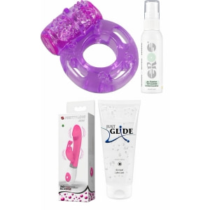 Set Complet Plăcere: Kit Vibrant, Lubrifiant și Igienă Set Complet Plăcere: Kit Vibrant, Lubrifiant și Igienă pe Domnisoare.ro