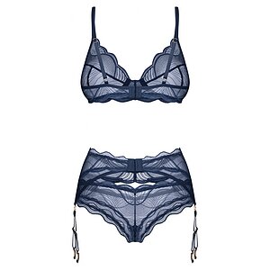 Set Cu Portjartier Obsessive Nightly Albastru M-L