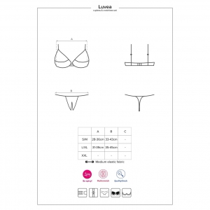 Set Decupat Obsessive Luvae Negru S-M