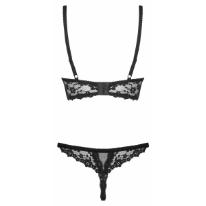 Set Fără Cupe Obsessive Letica Negru L-XL