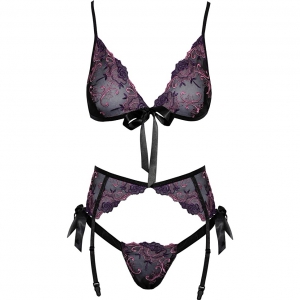Set Kissable Crystina Negru L-XL