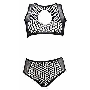 Set Le Desir Duo Net Key-Hole Negru S-L
