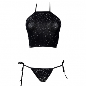 Set Le Desir Festive Rhinestone Negru S-L